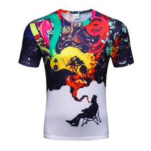 3D Colorful Smoke Smoking t shirts