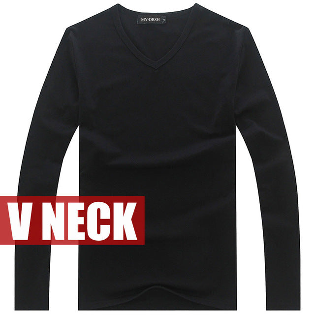 cotton t-shirts men's long sleeve  t shirt