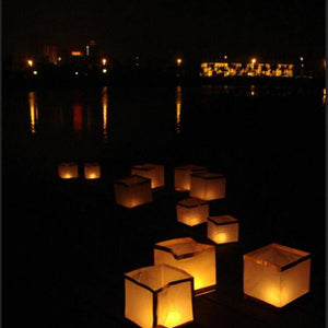 10pcs! Origami paper waterproof lights square candle