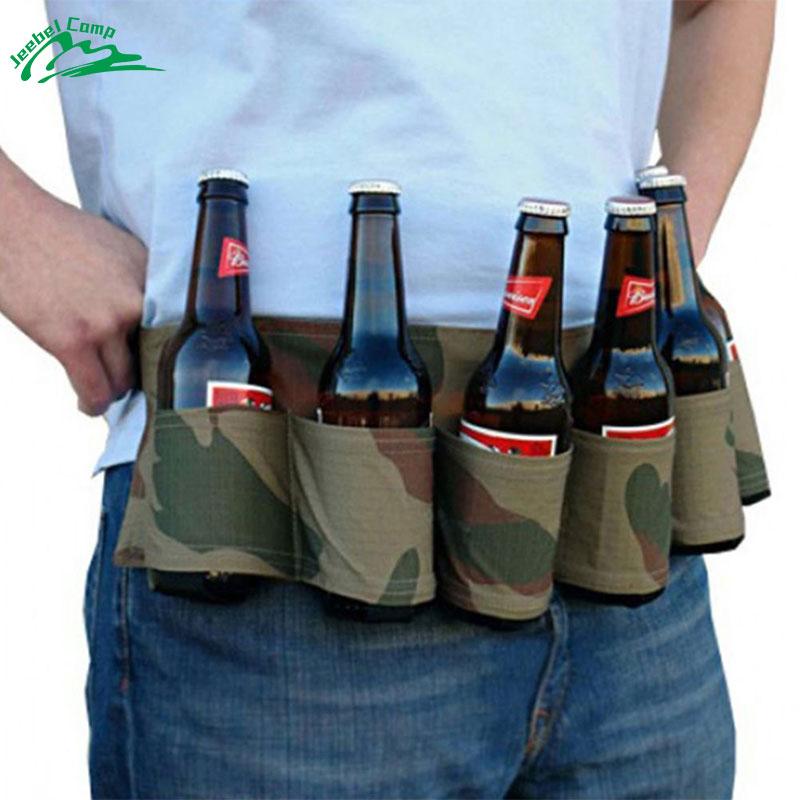 6-Pack Beer Belt Outdoor Camping Beer Waistband Picnic Bag